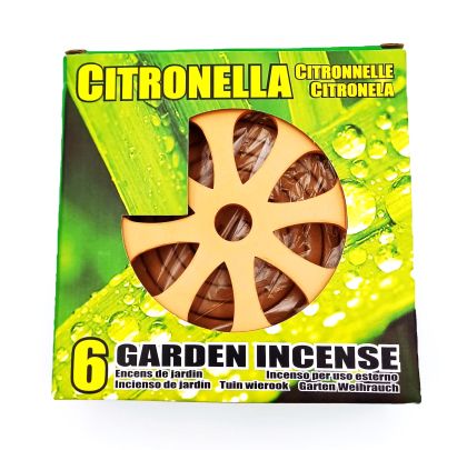 Spirala Citronella Anti-Tantari in Suport din Teracota, 6 buc