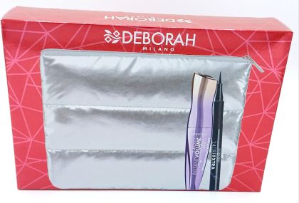 Set Mascara Deborah 24h Instant Volume Stars Black, 12 ml + Eyeliner 24h Extra