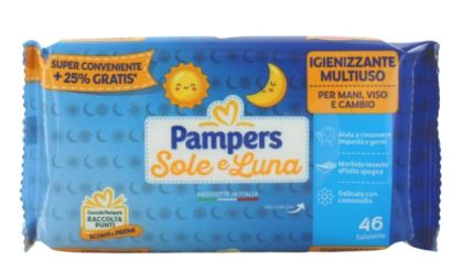 Servetele umede Pampers Sole & Luna, igenizant, 46 buc