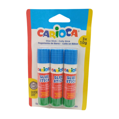 Set 3 lipici solid Carioca, 10 g, fara solvent, lavabil