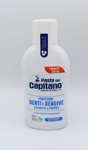 Apa de gura fara alcol Pasta Del Capitano, protejeaza dintii si gingiile, cu extras de Propolis, 350 ml