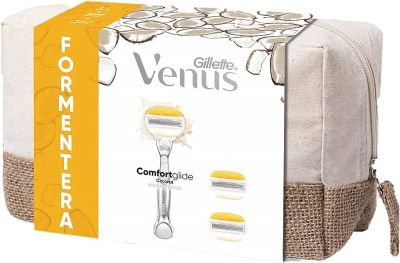 Aparat de ras pentru femei Gillette Venus Extra Comfort Glide, Special Edition Formentera + 2 Lame de rezerva + pochette de calatorie