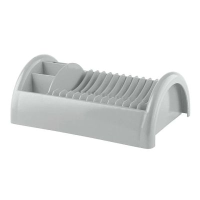 Scurgator de vase cu suport tacamuri, Guzzini, plastic gri deschis, 30x20x11 cm